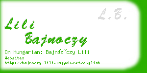 lili bajnoczy business card